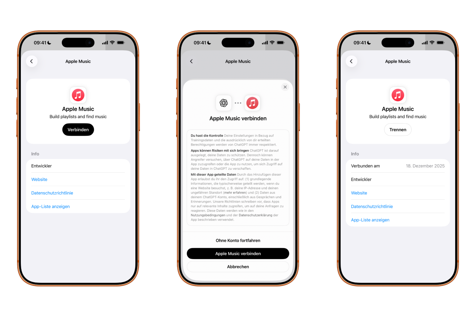 ChatGPT Apple Music Connection