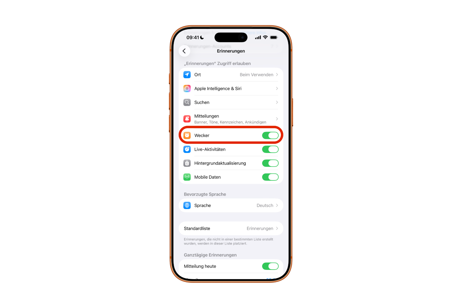 iOS 26.2 Reminders Alarm Settings