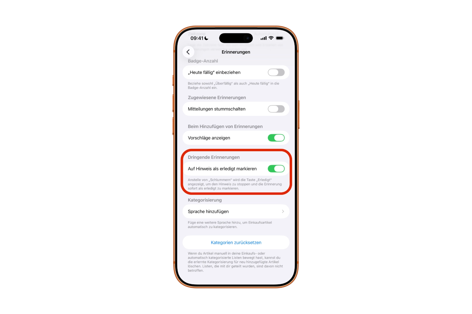 iOS 26.2 Erinnerungen Alarm Hinweis