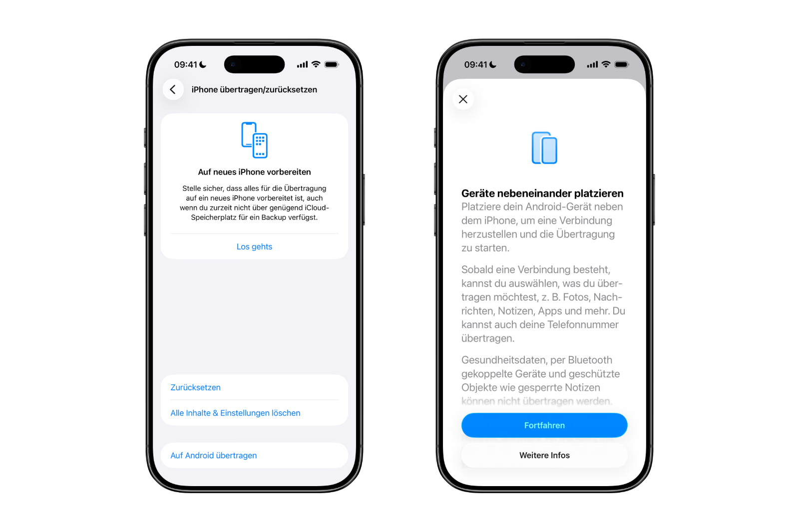 iOS 26.3 iPhone auf Android übertragen