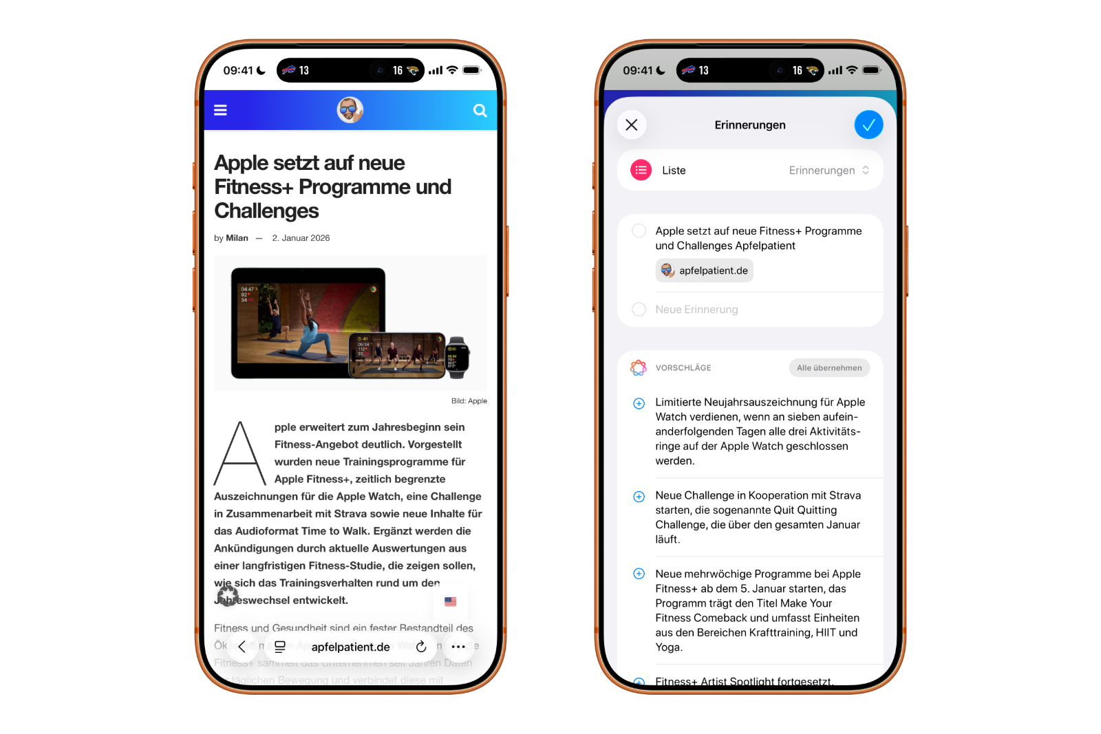 Apple Intelligence Erinnerungen App