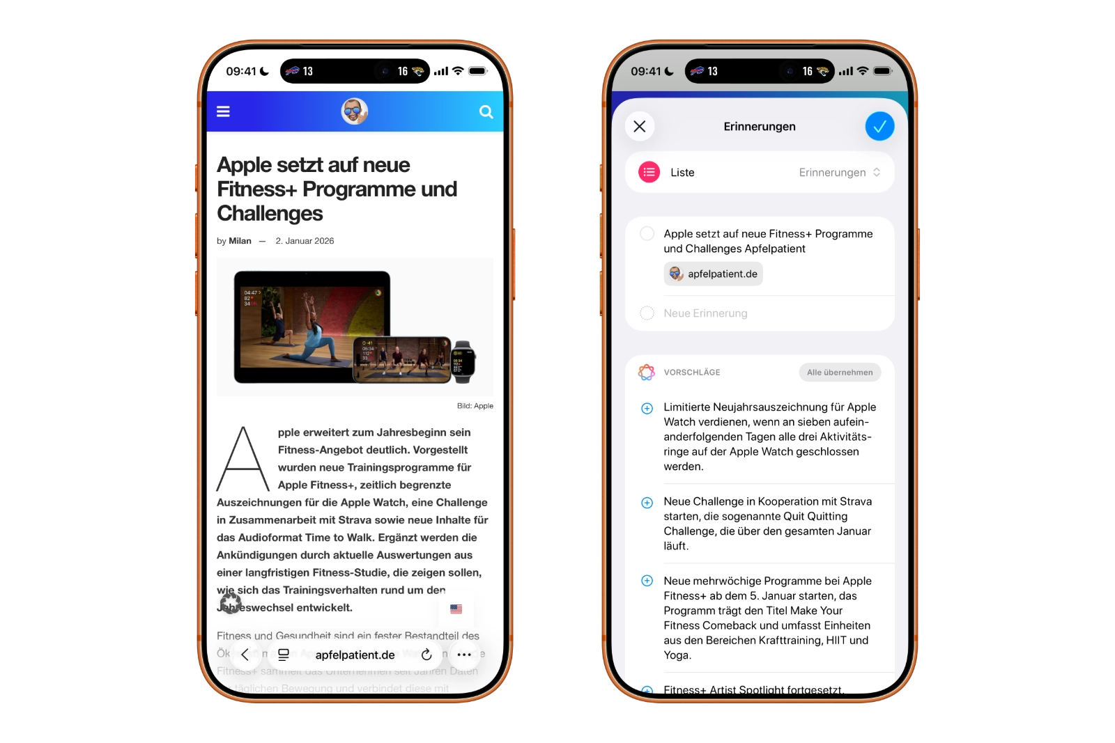 Apple Intelligence Erinnerungen App