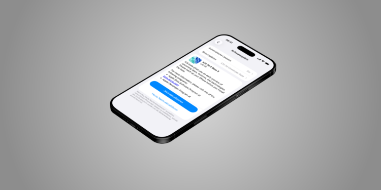 iOS 26.4 Beta 3 Apple