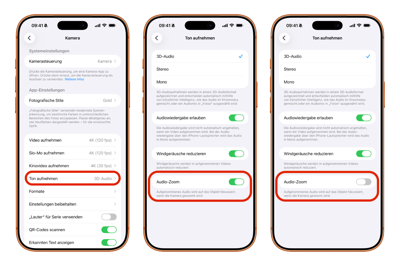 Disable Audio Zoom on iPhone