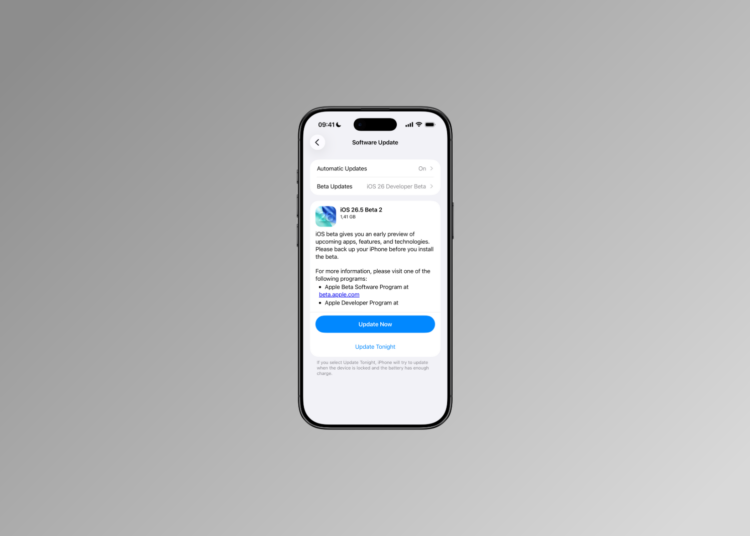 iOS 26.5 Beta 2 Apple