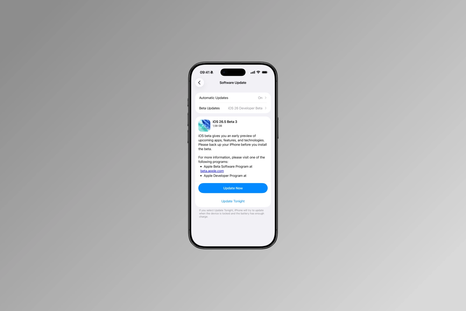 iOS 26.5 Beta 3 Apple