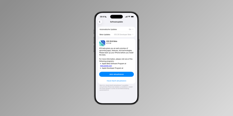 iOS 26.6 Beta 1 Apple