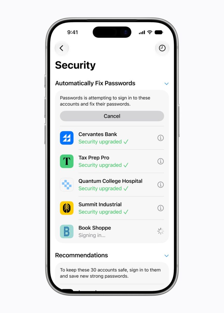 iOS 27 automatically changes insecure passwords Apfelpatient