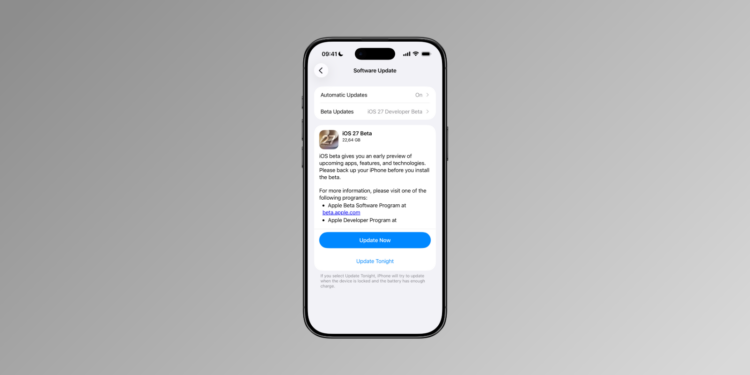 iOS 27 Beta 1 Apple