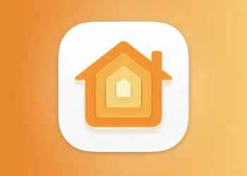 Apple HomePad: Icon der Home-App auf orangefarbenem Farbverlauf