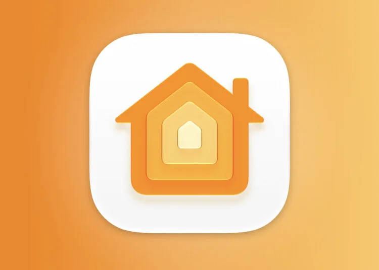 Apple HomePad: Icon der Home-App auf orangefarbenem Farbverlauf