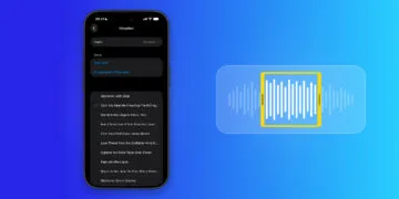 iPhone Klingelton erstellen: Klingelton-Auswahl in den iPhone-Einstellungen neben einer Wellenform mit markiertem Ausschnitt