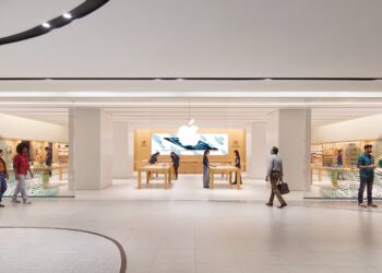 Apple Store Hebbal in Bengaluru, dessen Filialnetz zum wachsenden Apple-Umsatz in Indien beiträgt