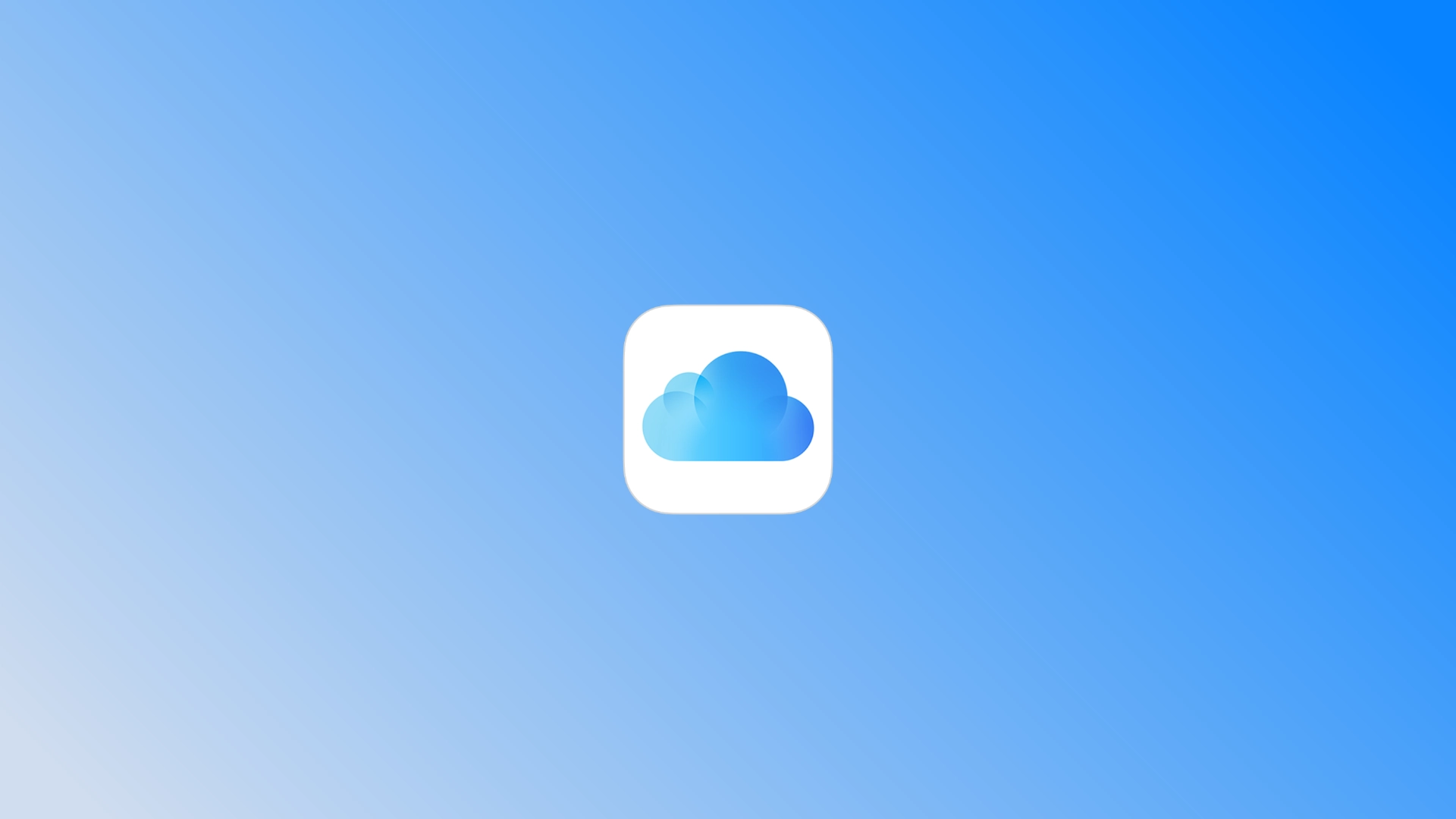 iCloud-Symbol auf blauem Farbverlauf als Symbolbild zur iCloud-Hintertür in Großbritannien