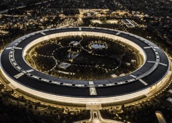 Apple head office, apple park, infinite loop, USA. High quality photo