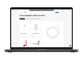 Neu gestaltete Zubehör-Startseite im Apple Store mit Produktleiste von iPhone bis Beats