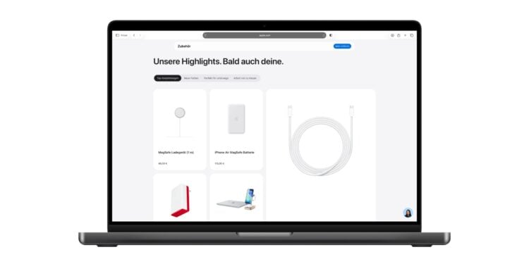 Redesigned accessories homepage in the Apple Store with a product bar from iPhone to Beats