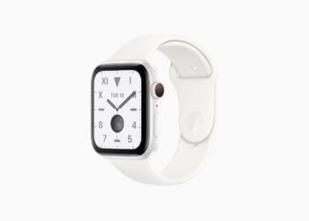 Apple Watch Edition Series 5 mit weißem Keramikgehäuse und passendem Sportarmband, dem bislang letzten Keramik-Modell der Reihe