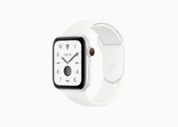 Apple Watch Edition Series 5 mit weißem Keramikgehäuse und passendem Sportarmband, dem bislang letzten Keramik-Modell der Reihe