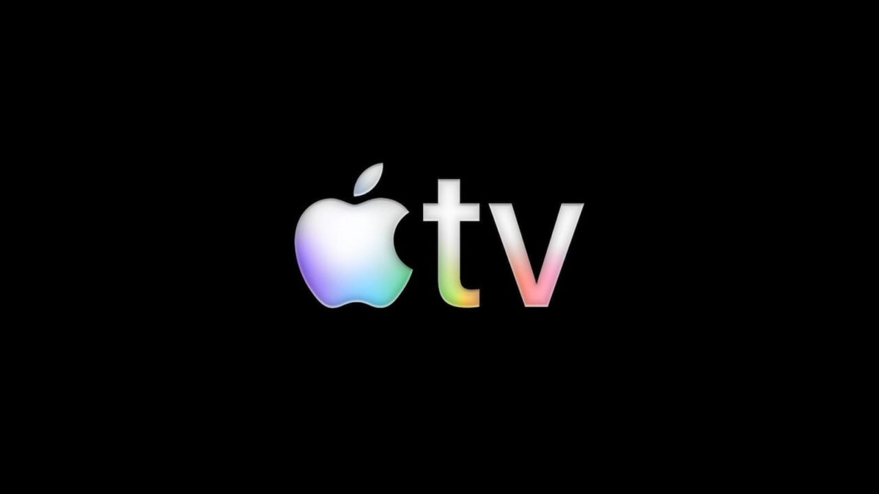 Apple TV logo on a black background – the service will soon show the series Ascension on Apple TV.