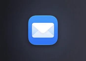 Mail-App-Icon auf dunklem Verlauf zum Thema E-Mail-Adresse verbergen