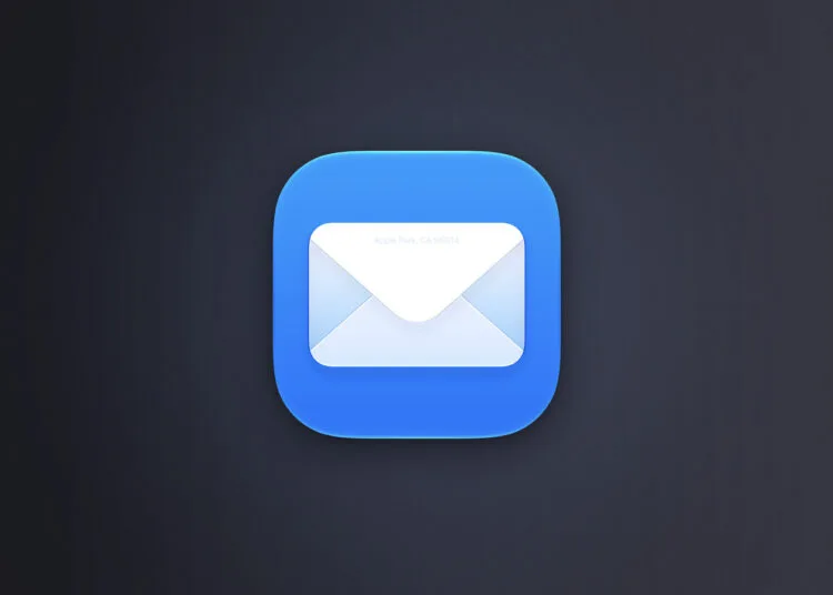 Mail-App-Icon auf dunklem Verlauf zum Thema E-Mail-Adresse verbergen