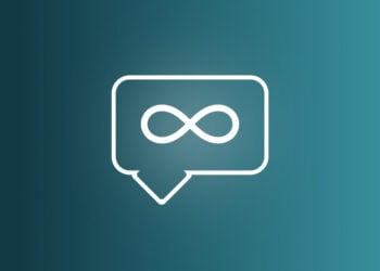 Gezeichnete Sprechblase mit Unendlichkeitszeichen, im Gratis-Tarif von ChatGPT entfällt das Limit für Textnachrichten
