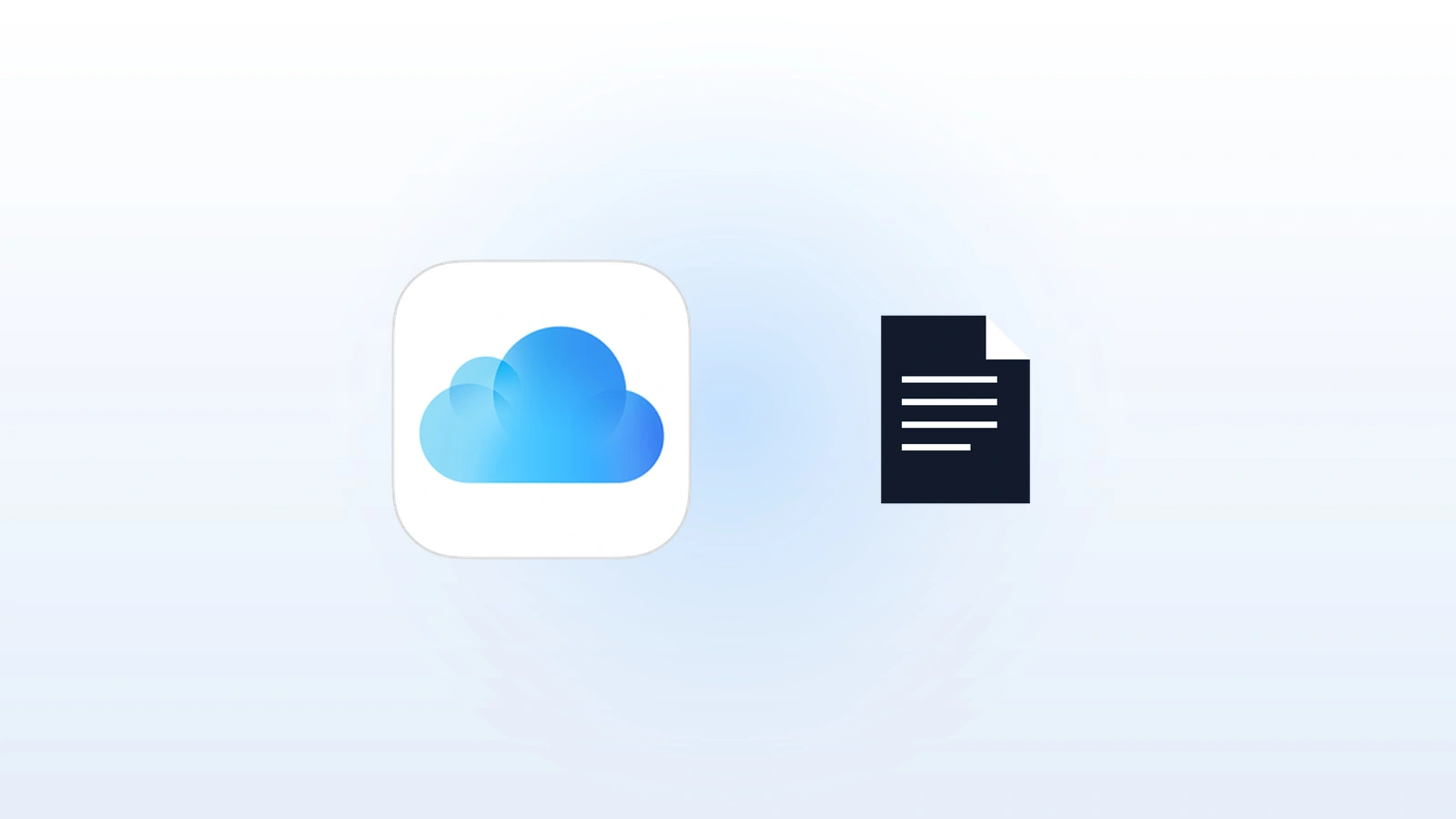 iCloud-Symbol neben einem Dokumentsymbol als Aufmacher zum Bericht über den iCloud-Zugriff ehemaliger Apple-Mitarbeiter