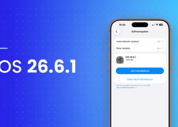 iPhone zeigt die Einstellungen zum Softwareupdate mit iOS 26.6.1 und dem Button zum Aktualisieren