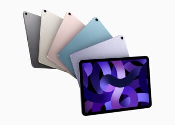 Sechs iPad Air in verschiedenen Farben aufgefächert, eines mit eingeschaltetem Bildschirm – beim iPad Air OLED soll BOE als zweiter Panel-Lieferant einsteigen