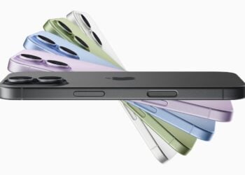Die iPhone 17 Reihe in fünf Farben von der Rückseite, deren Nachfolger die kleinere iPhone 18 Dynamic Island der Pro-Modelle übernehmen soll
