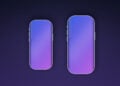 Symbolbild zu den iPhone-20-Displays: zwei unterschiedlich große Geräteumrisse mit randloser Bildschirmfläche