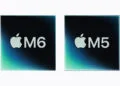 Die Apple Chips M6 und M5 nebeneinander, links der M6 und rechts der M5, zum Vergleich M6 vs M5