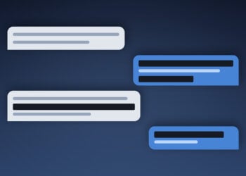 Symbolbild zur OpenAI-Apple-Klage: abstrahierter Nachrichtenverlauf mit mehreren geschwärzten Textpassagen