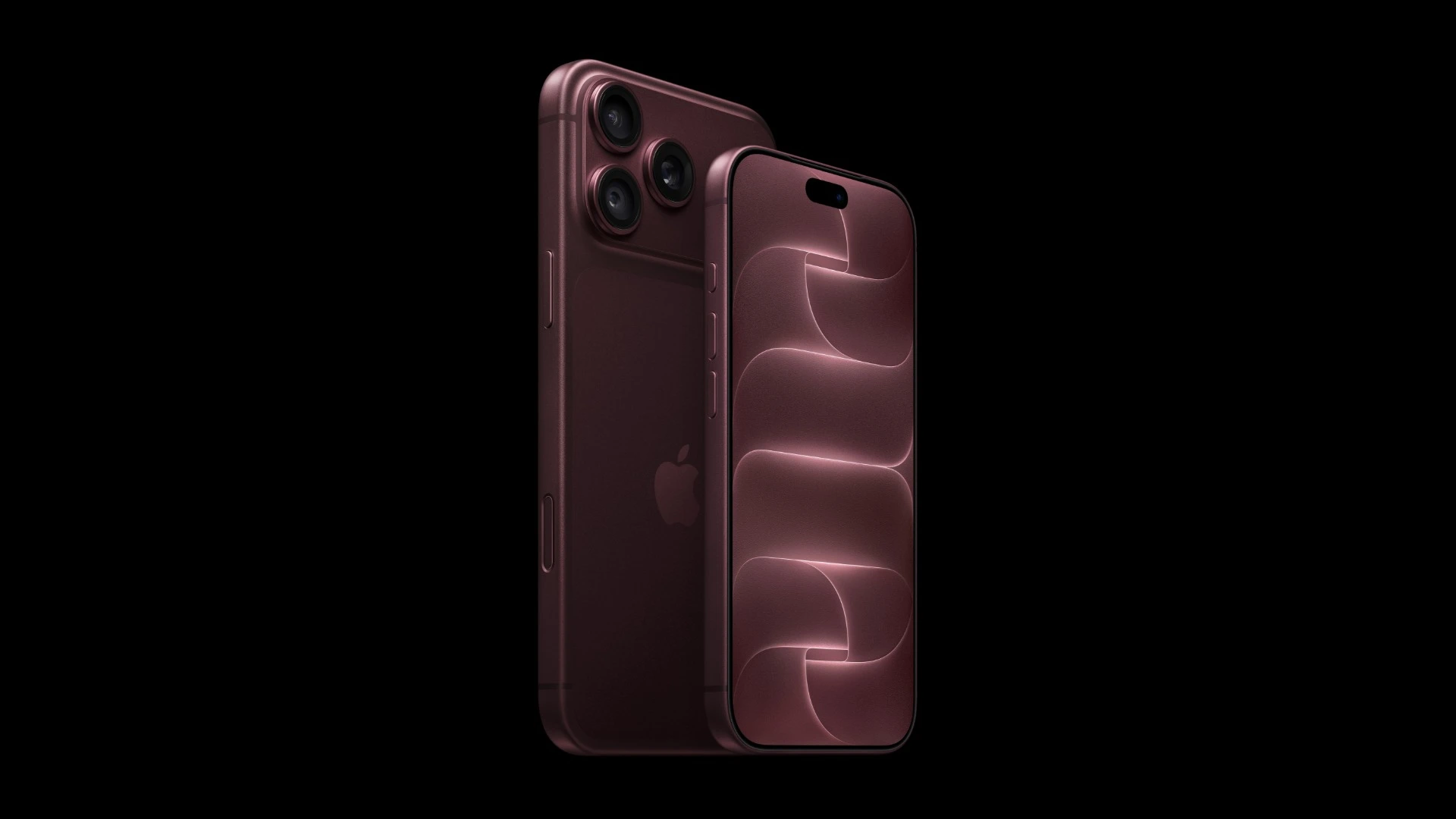 A20 Pro vs. A19 Pro: iPhone 18 Pro in Burgunder von vorn neben einem iPhone 18 Pro Max von hinten