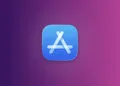 App Store Marge: freigestelltes App-Store-Icon vor violettem Farbverlauf