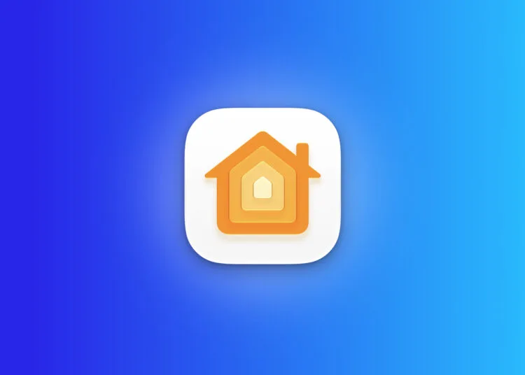 Apple Home Hub: Symbol der Home App auf blauem Farbverlauf