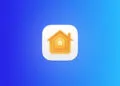 Apple Sicherheitskamera: Icon der Home-App auf blauem Farbverlauf