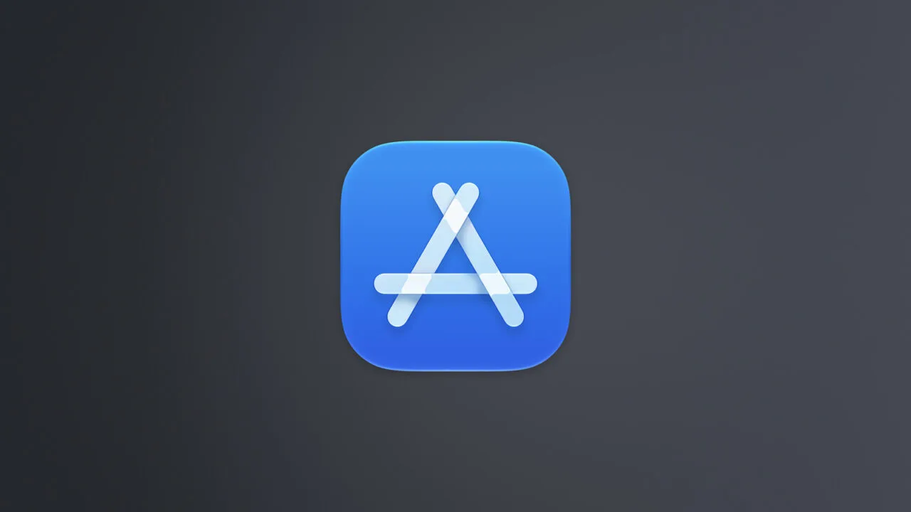 App Store Symbol auf dunkelgrauem Farbverlauf zum Streit Apple vs. Epic vor dem Supreme Court