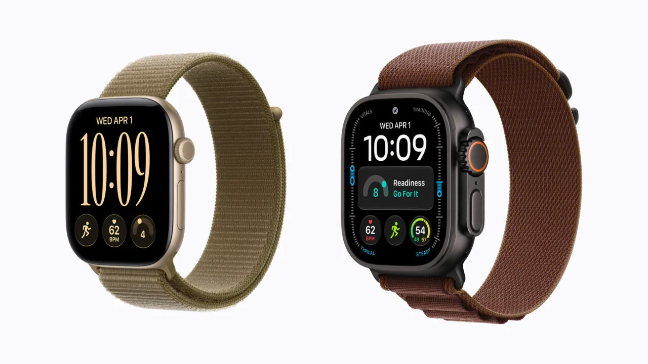 Apple Watch Series 12 und Apple Watch Ultra 4 nebeneinander, beide mit verdoppeltem Arbeitsspeicher