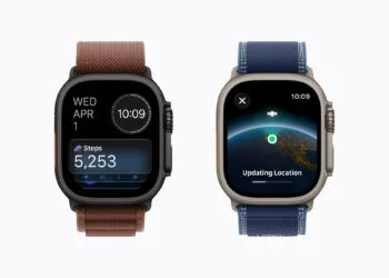 Apple Watch Ultra 4 vs Ultra 3 nebeneinander, beide im Titangehäuse mit 49 Millimetern