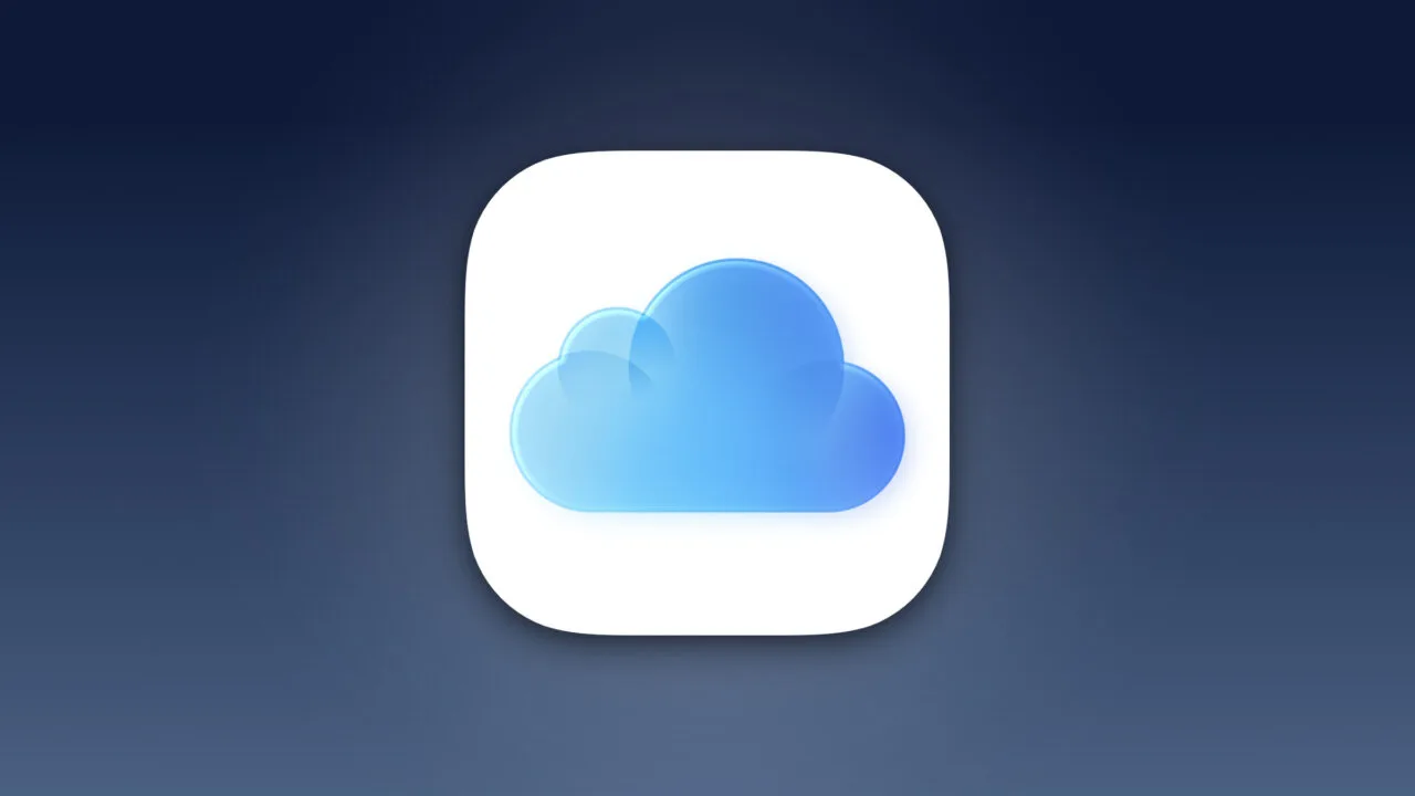 iCloud erklärt: das iCloud-Symbol mit der blauen Wolke auf dunkelblauer Fläche