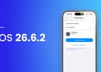 iPhone zeigt die Einstellungen zum Softwareupdate mit iOS 26.6.2 und dem Button zum Aktualisieren