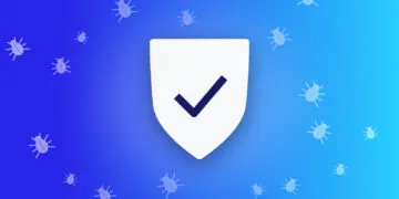iOS 26.7.1: Illustration mit einem Schild und Häkchen in der Mitte, umgeben von verstreuten Käfern als Sinnbild für die geschlossene Sicherheitslücke