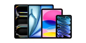 iPad Kaufberatung: iPad Pro, iPad Air, iPad und iPad mini der Größe nach gestaffelt nebeneinander