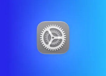 Icon der Einstellungen-App auf blauem Farbverlauf als Symbol für das iPhone 18 Pro Update nach dem Auspacken