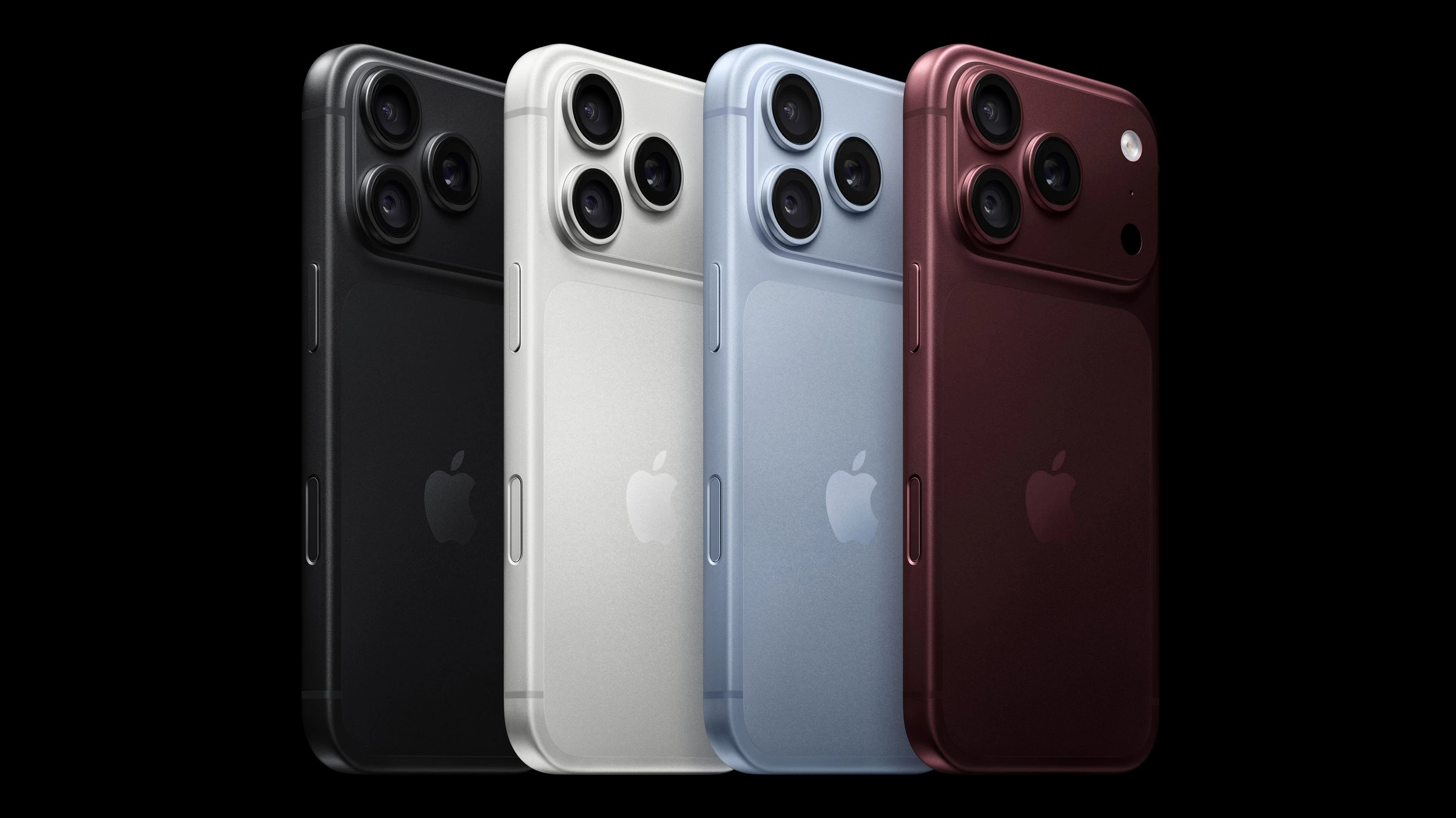 iPhone 18 Pro vs Pro Max: die vier Gehäusefarben Schwarz, Silber, Polar und Burgunder
