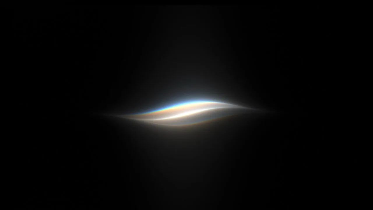 Siri AI Trainingsdaten: leuchtende Siri-Welle in Regenbogenfarben auf schwarzem Hintergrund