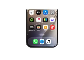 Apple Music App-Icon in iOS 27.2 im hellen und dunklen Erscheinungsbild, links schwarze Note auf Weiß, rechts weiße Note auf Schwarz im Dock