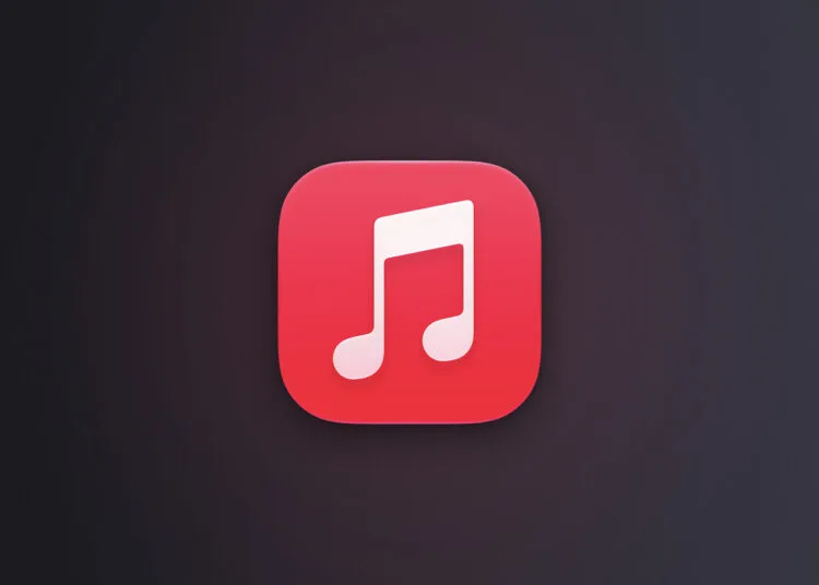 App-Icon von Apple Music auf dunklem Verlauf – Apple Music bekommt ein neues Logo, das in iOS 27.2 auftaucht
